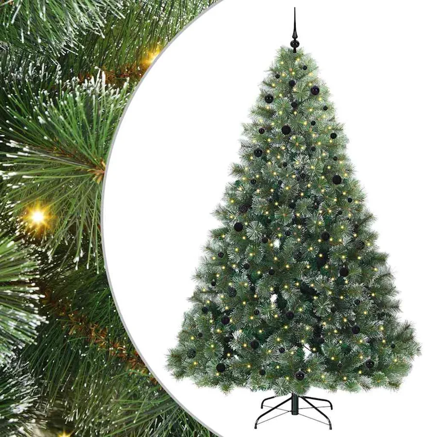 Sapin de Noël artificiel avec 300 LED Vert 240 cm PE et PVC - 2
