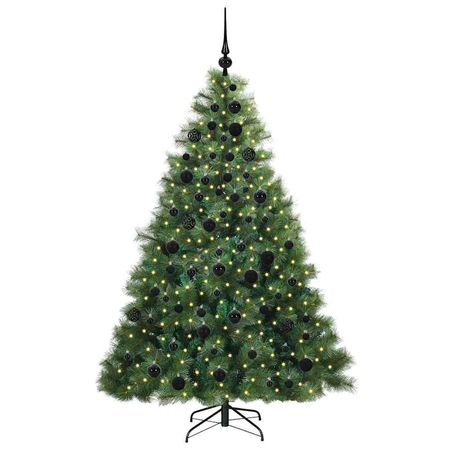 Sapin de Noël artificiel avec 300 LED Vert 180 cm PE et PVC - 3