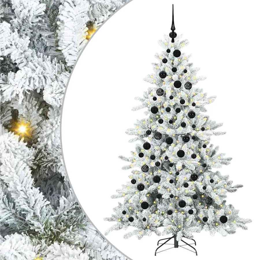 Sapin de Noël Artificiel à Branches Articulées Blanc 180 cm - 2