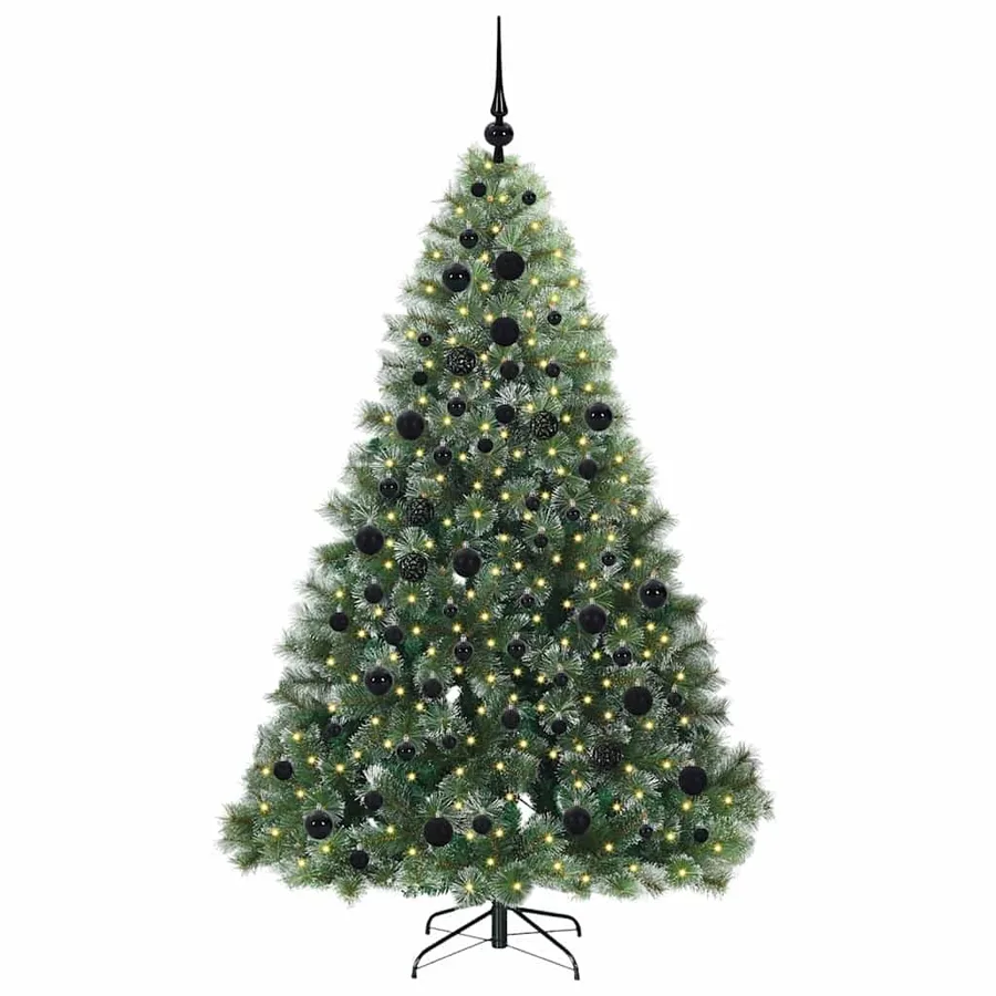 Sapin de Noël artificiel avec 300 LED Vert 180 cm PE et PVC - 3