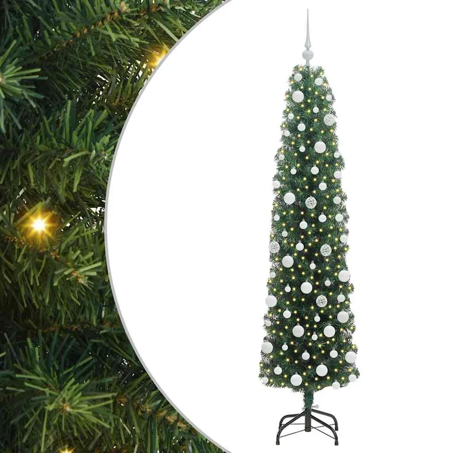 Sapin de Noël artificiel Vert 180 cm PVC et acier et plastique - 2