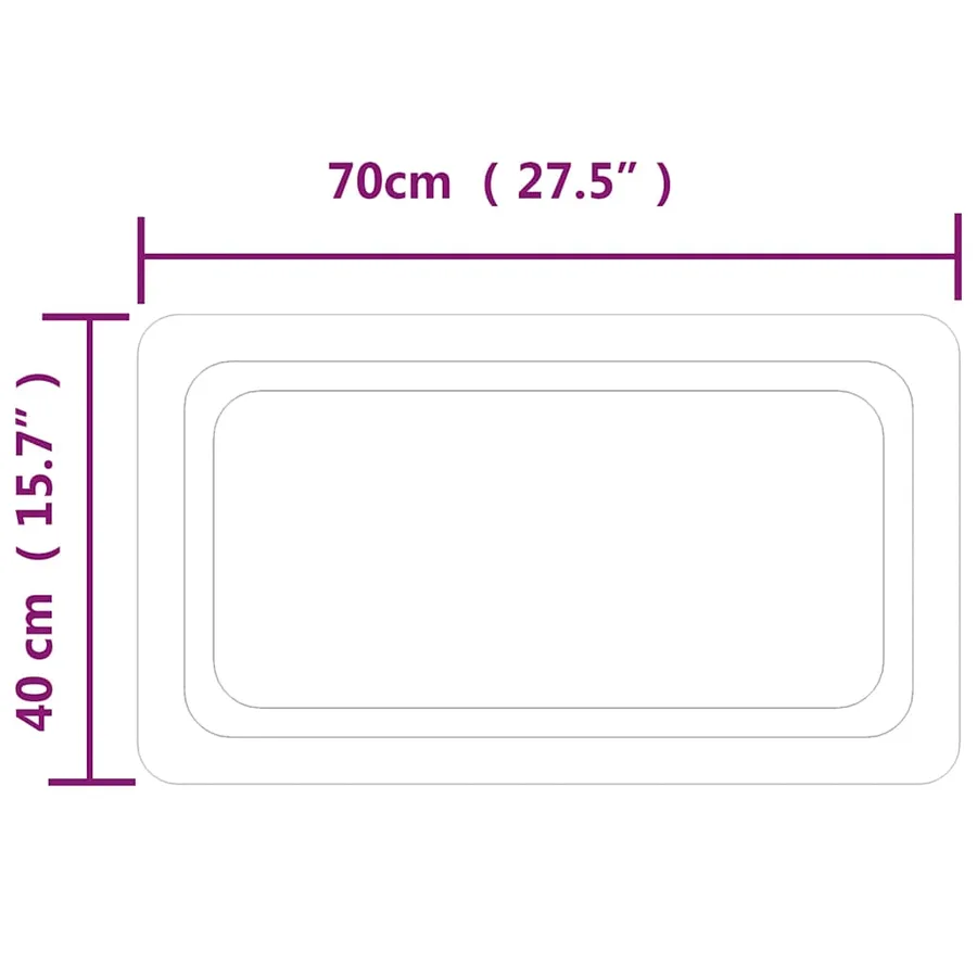 Miroir de salle de bain à LED 70x40 cm - 5