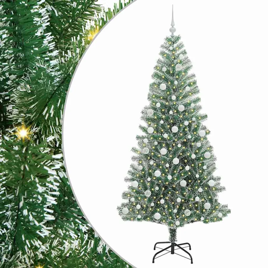 Arbre de Noël artificiel floconné de neige avec lumière LED - 2
