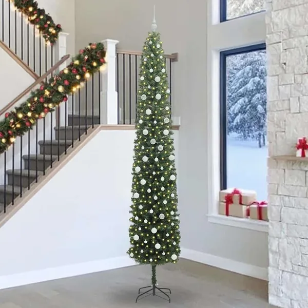 Sapin de Noël artificiel Vert 300 cm PVC et acier et plastique