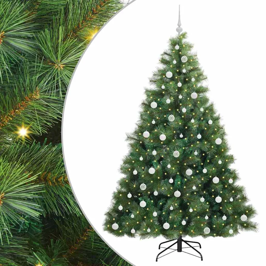 Sapin de Noël artificiel avec 300 LED Vert 210 cm PE et PVC - 2