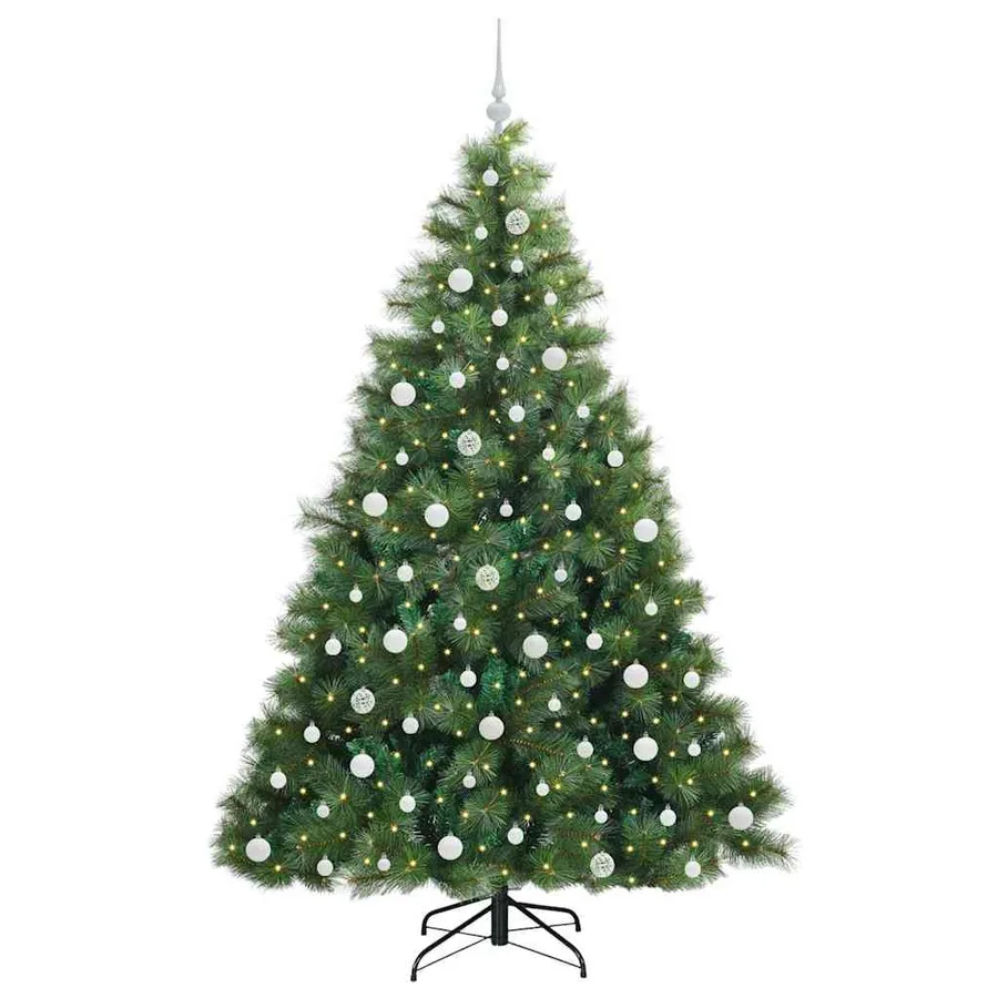 Sapin de Noël artificiel avec 300 LED Vert 210 cm PE et PVC - 3