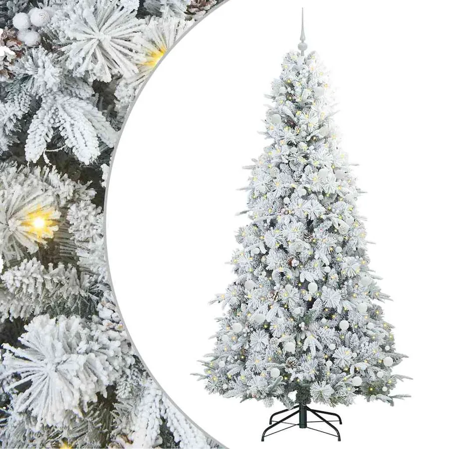 Sapin de Noël Artificiel à Branches Articulées Blanc 240 cm - 2