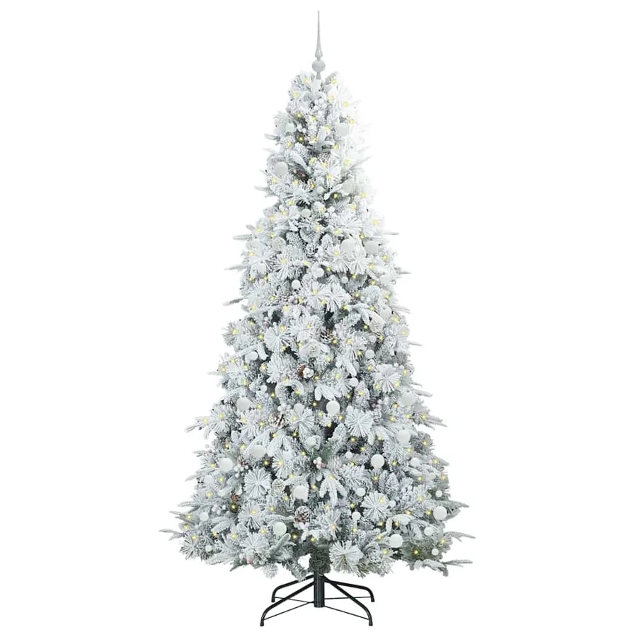 Sapin de Noël Artificiel à Branches Articulées Blanc 240 cm - 3
