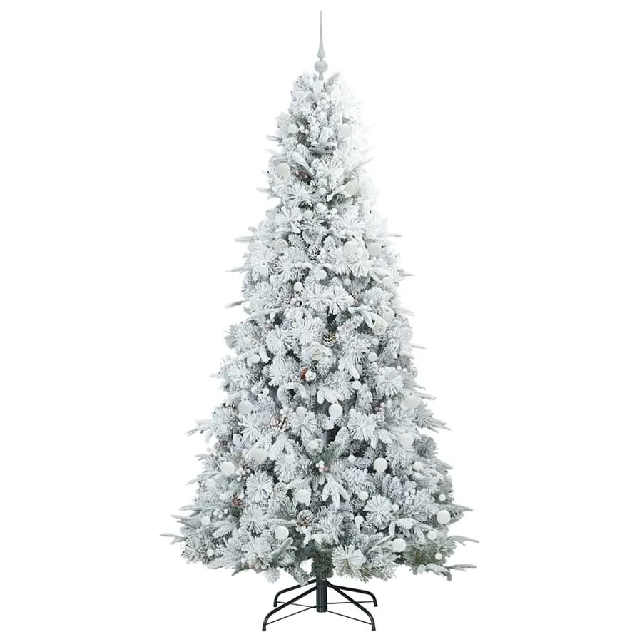 Sapin de Noël Artificiel à Branches Articulées Blanc 240 cm - 4