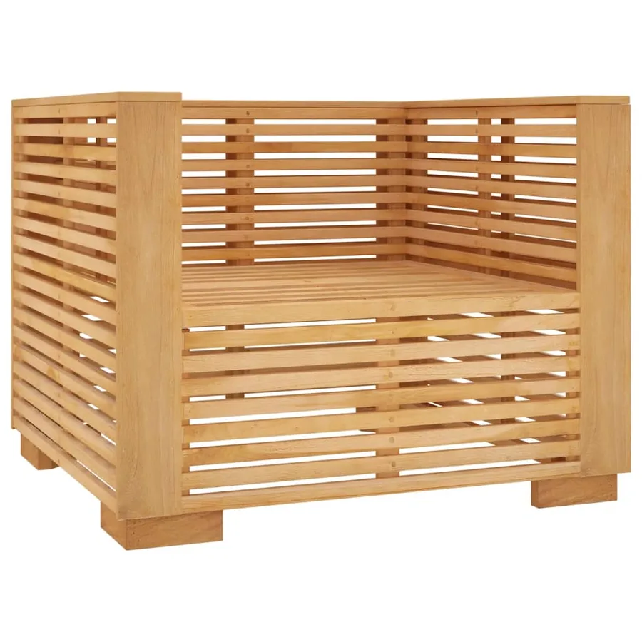 Fauteuil de jardin avec coussins gris foncé Bois de teck massif - 6