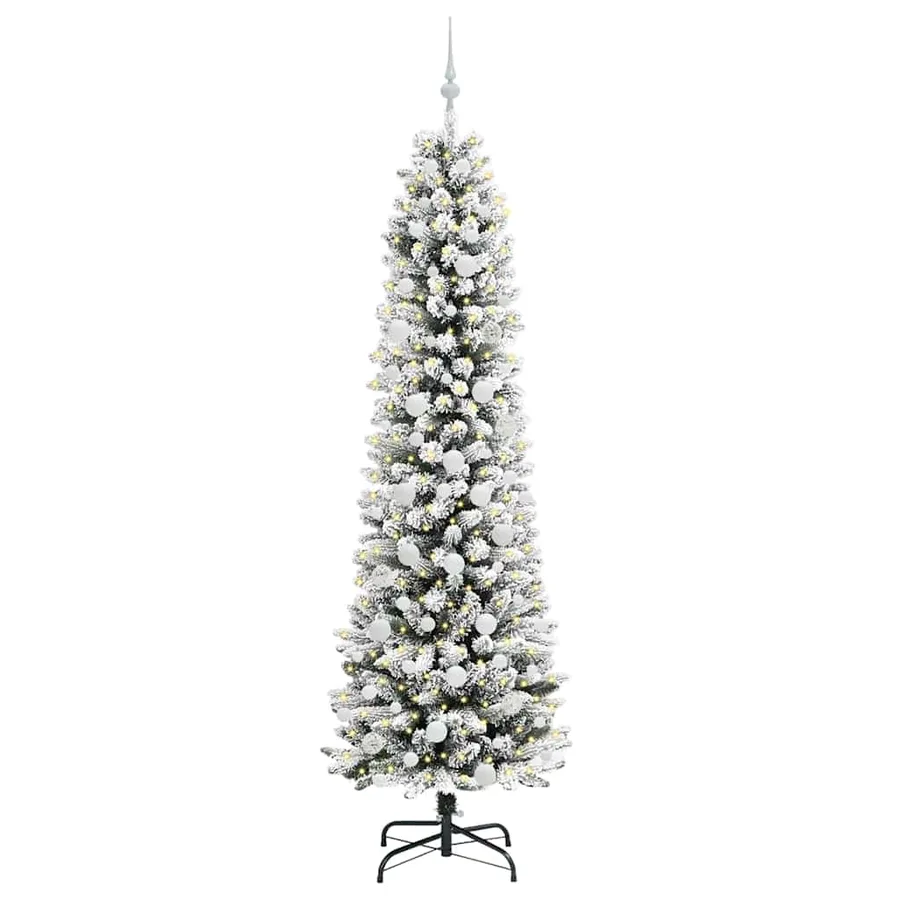 Sapin de Noël artificiel Blanc 210 cm PVC, métal et plastique - 3