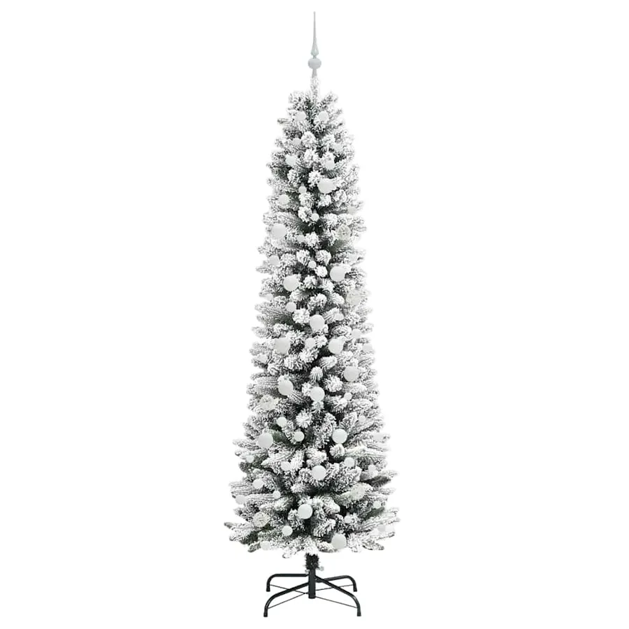Sapin de Noël artificiel Blanc 210 cm PVC, métal et plastique - 4