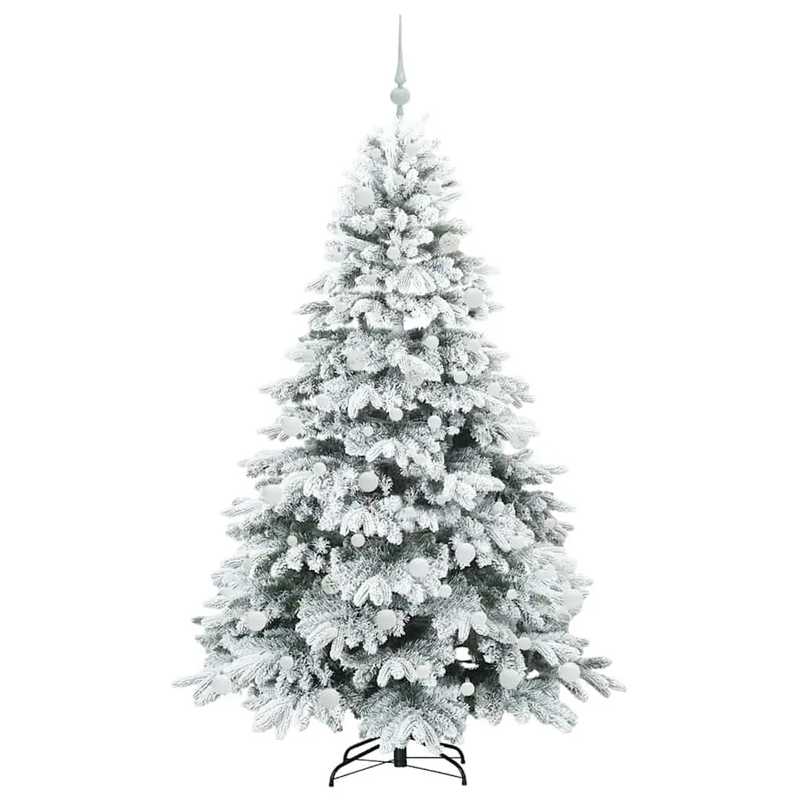 Sapin de Noël artificiel avec 300 LED Blanc 180 cm PE et PVC - 4