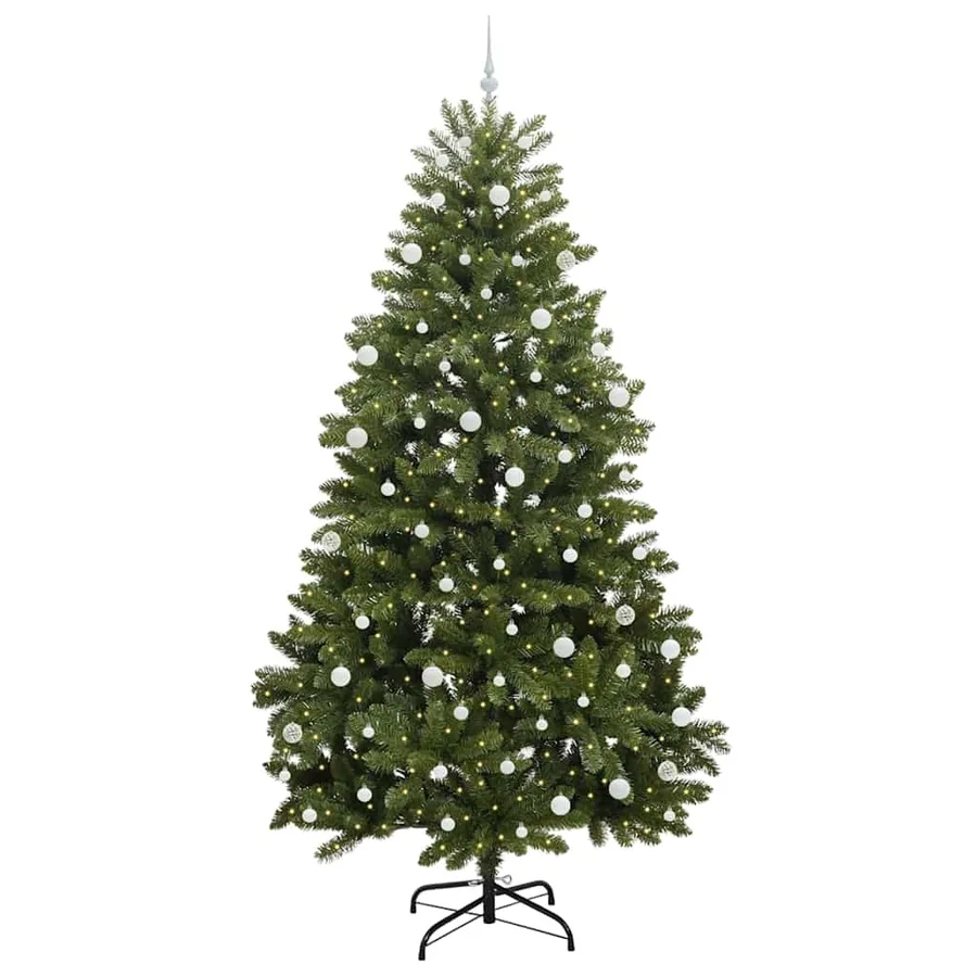 Sapin de Noël artificiel avec 300 LED Vert 270 cm PVC et métal - 3