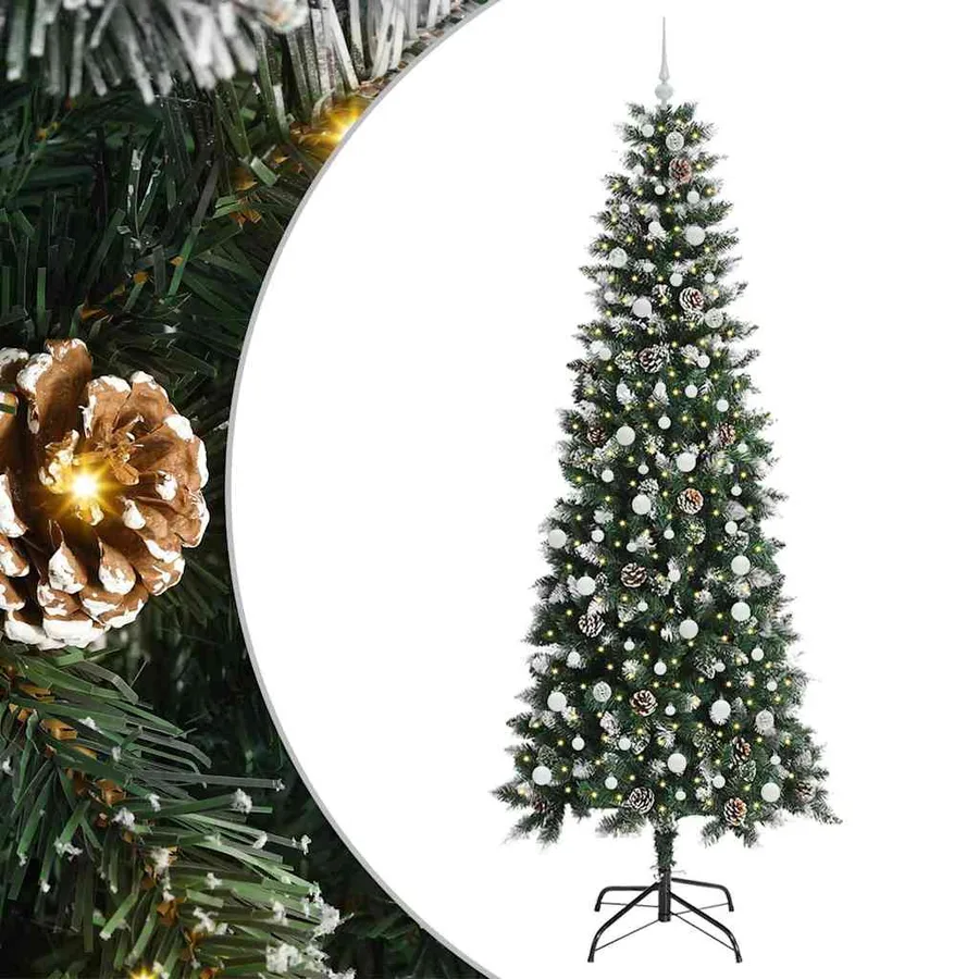 Sapin de Noël artificiel Vert 240 cm PVC, plastique et acier - 2