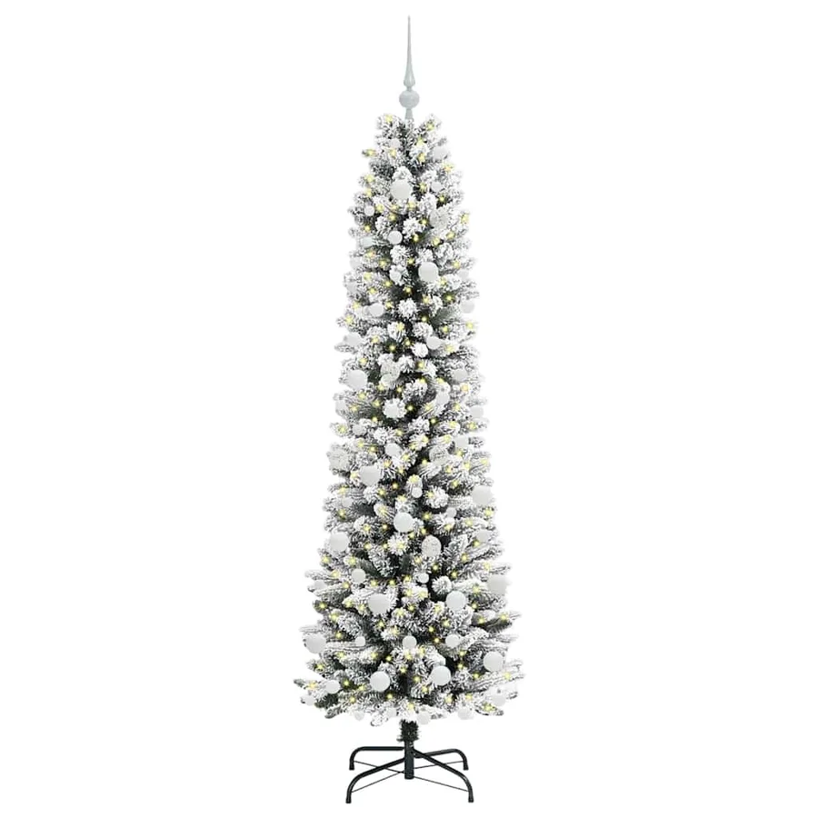 Sapin de Noël artificiel Blanc 180 cm PVC, métal et plastique - 3