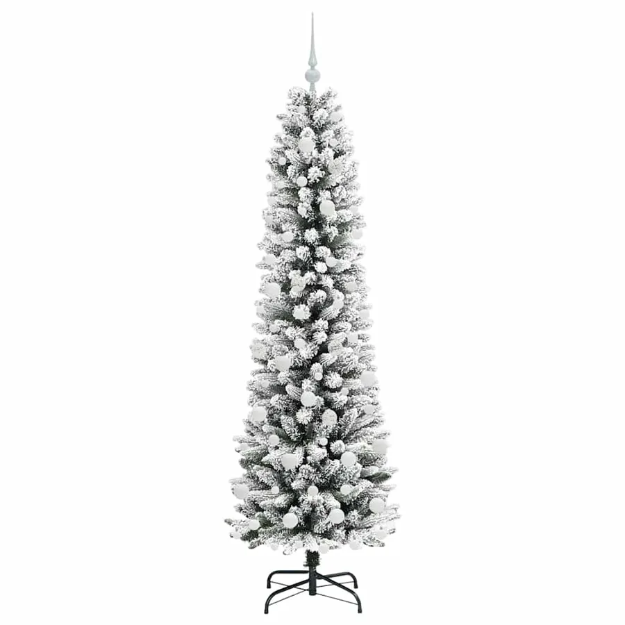 Sapin de Noël artificiel Blanc 180 cm PVC, métal et plastique - 4