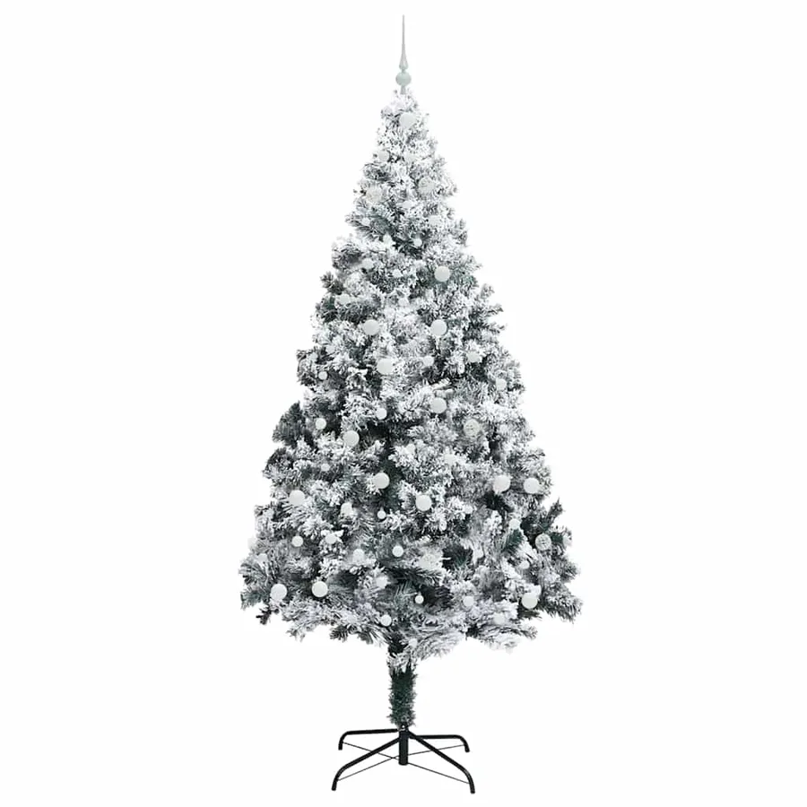 Sapin de Noël artificiel Blanc 240 cm PVC, Acier et Plastique - 4