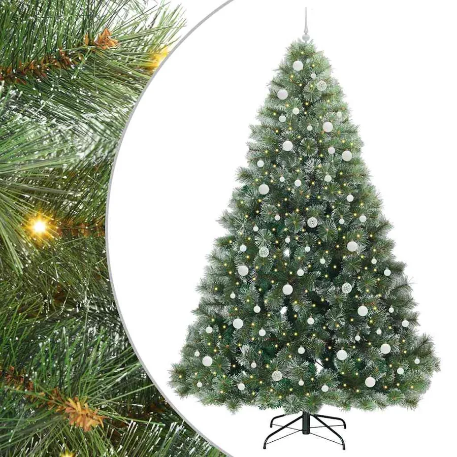 Sapin de Noël artificiel avec 300 LED Vert 240 cm PE et PVC - 2