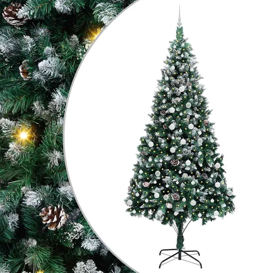 Sapin de Noël artificiel Vert 240 cm PVC, Acier et Plastique - 2