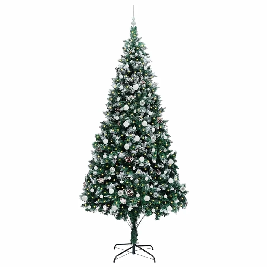 Sapin de Noël artificiel Vert 240 cm PVC, Acier et Plastique - 3