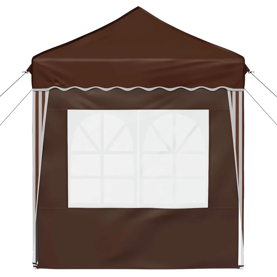 Tente de fête pop-up 195 x 195 x 245 cm Marron Tissu Oxford - 7