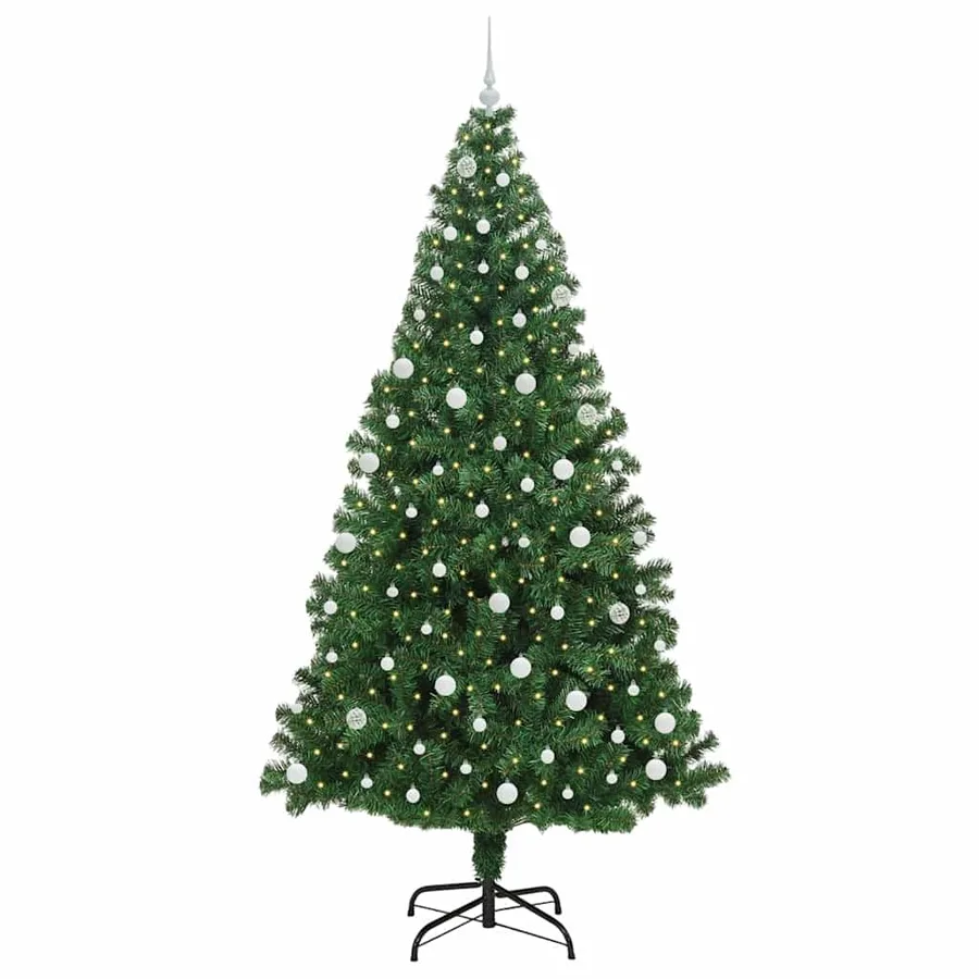 Sapin de Noël artificiel Vert 240 cm PVC, Acier et Plastique - 3