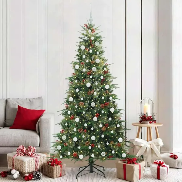 Sapin de Noël Artificiel à Branches Articulées Vert 210 cm