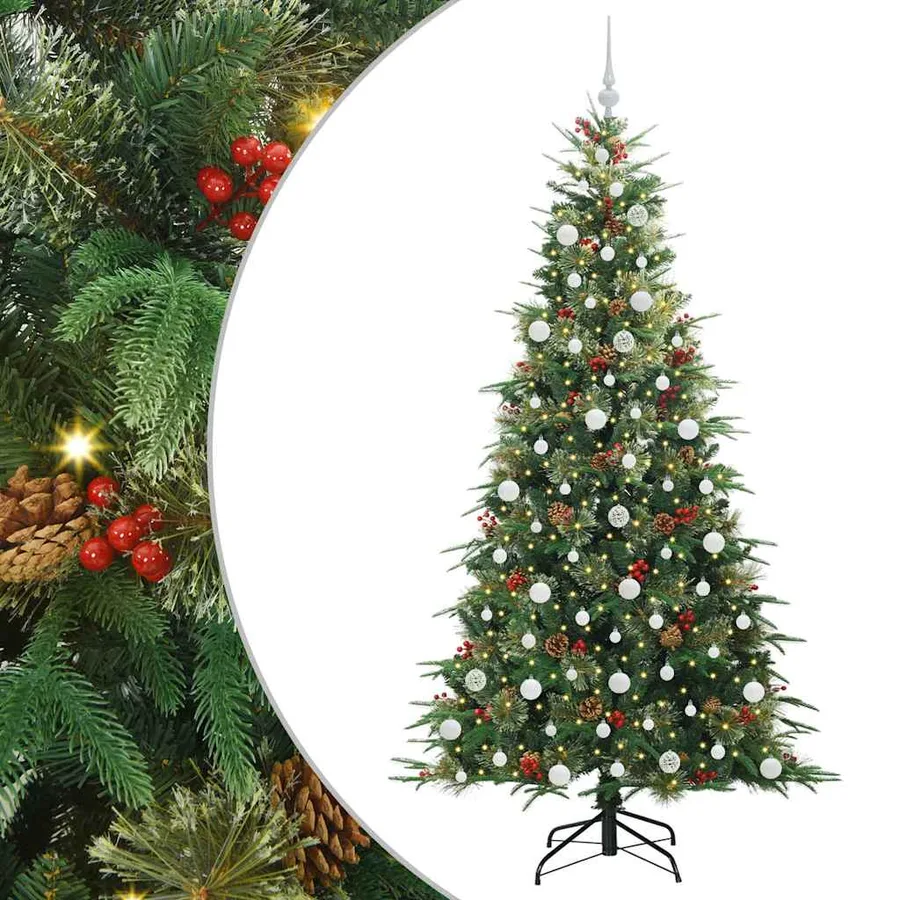 Sapin de Noël Artificiel à Branches Articulées Vert 210 cm - 2