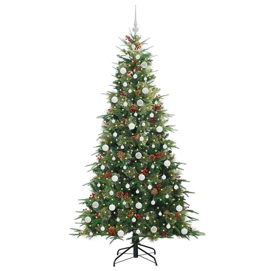 Sapin de Noël Artificiel à Branches Articulées Vert 210 cm - 3