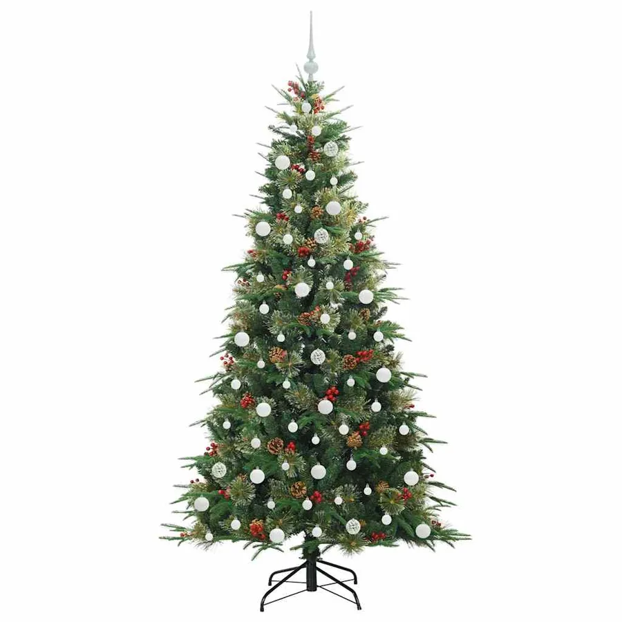 Sapin de Noël Artificiel à Branches Articulées Vert 210 cm - 4