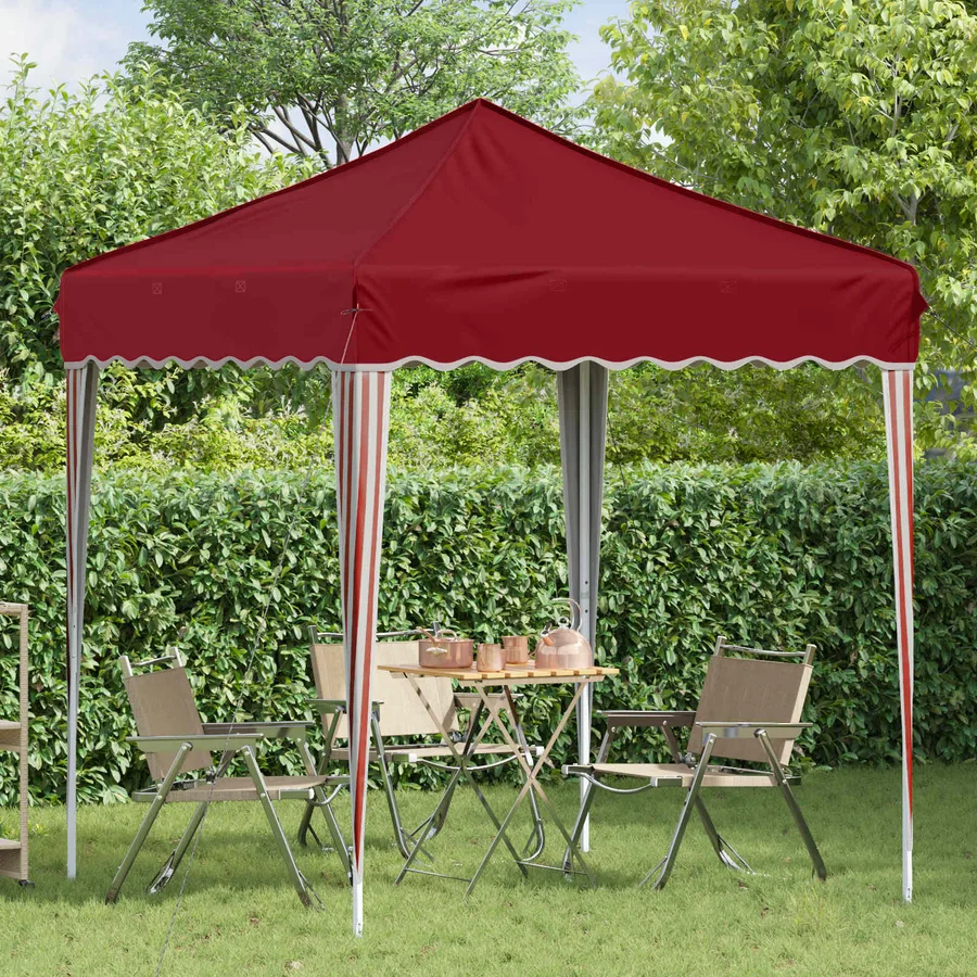 Tente de fête pop-up 195 x 195 x 245 cm Bordeaux Tissu Oxford - 3