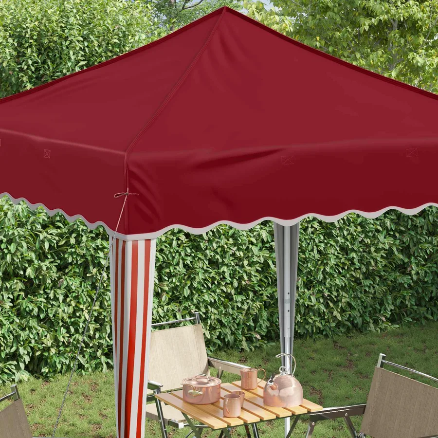 Tente de fête pop-up 195 x 195 x 245 cm Bordeaux Tissu Oxford - 4