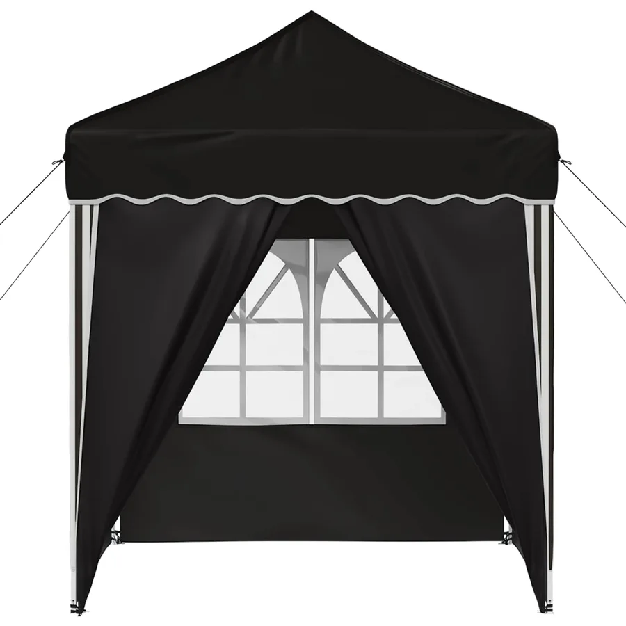 Tente de fête pop-up 195 x 195 x 245 cm Noir Tissu Oxford - 7