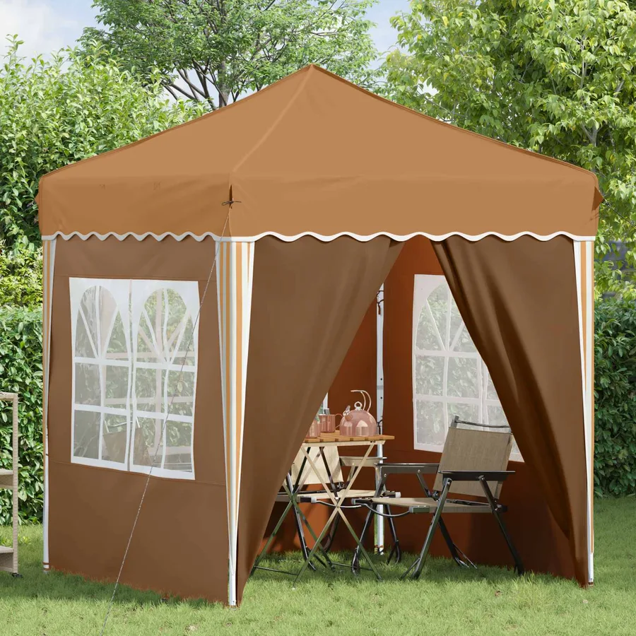 Tente de fête pop-up 195 x 195 x 245 cm Beige Tissu Oxford - 3