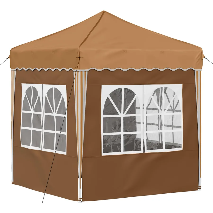 Tente de fête pop-up 195 x 195 x 245 cm Beige Tissu Oxford - 9