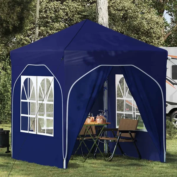 Tente de fête pop-up 192 x 192 x 245 cm Bleu