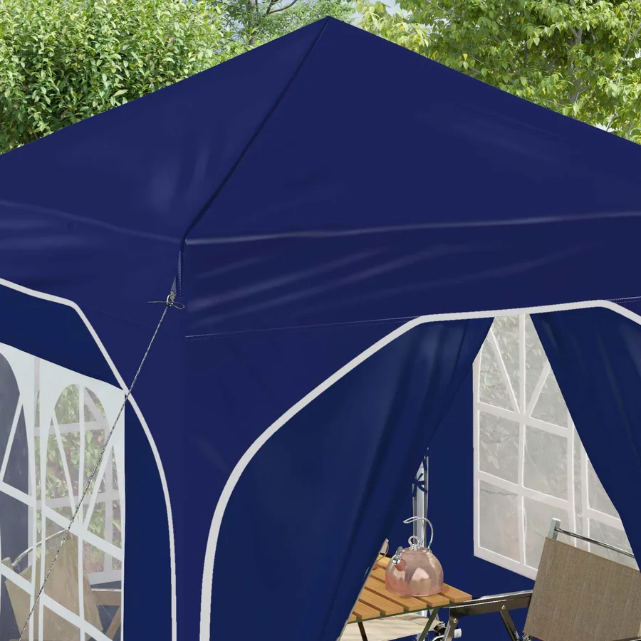 Tente de fête pop-up 192 x 192 x 245 cm Bleu - 4