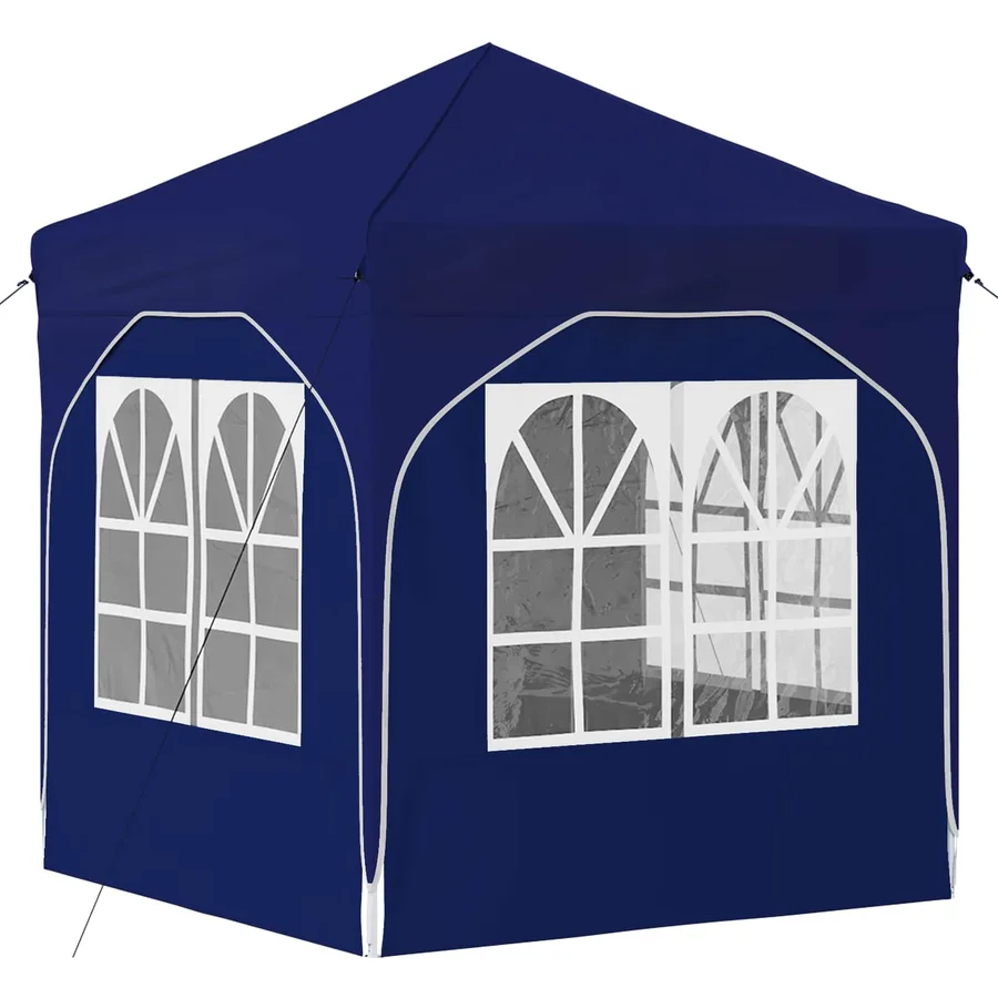 Tente de fête pop-up 192 x 192 x 245 cm Bleu - 9