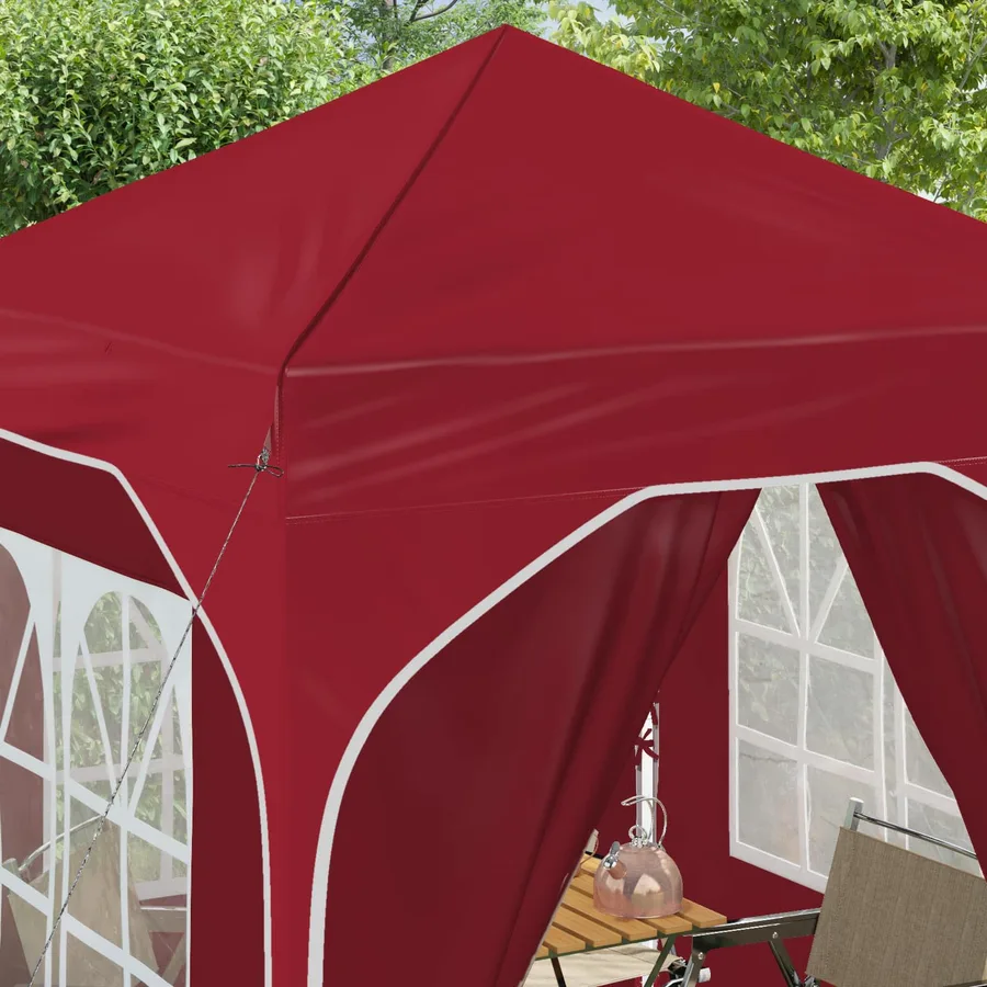 Tente de fête pop-up 192 x 192 x 245 cm Bordeaux - 4