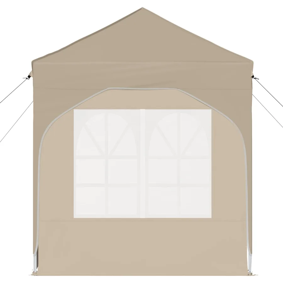 Tente de fête pop-up 192 x 192 x 245 cm Crème - 7