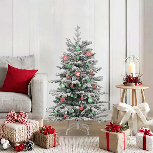 Ensemble de Boules de Noël 40 pcs Rouge et vert Plastique