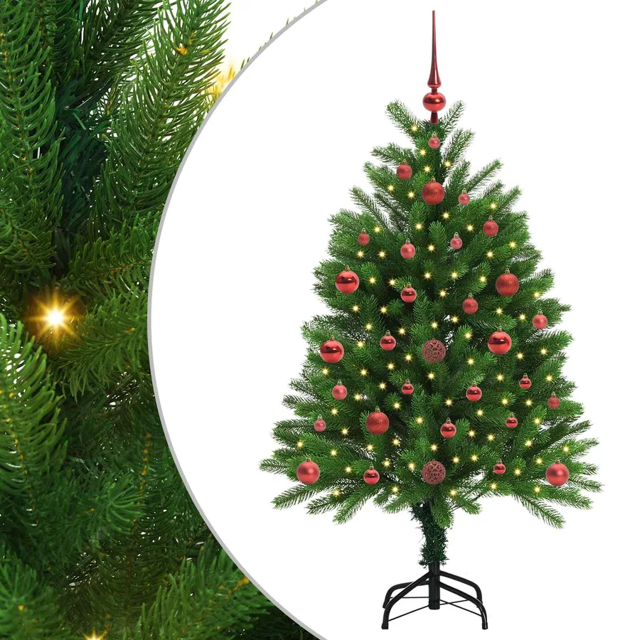 Sapin de Noël avec 150 LED avec support Vert 120 cm PE - 2