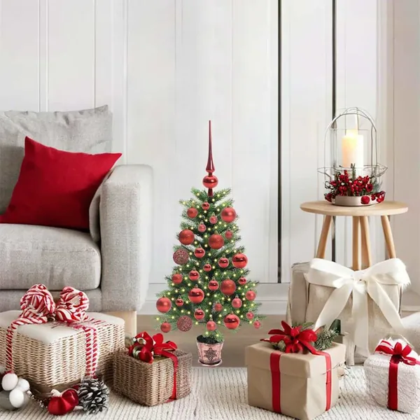 Sapin de Noël avec 150 LED avec support Vert 65 cm PE