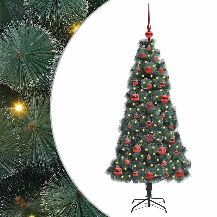 Arbre de Noël artificiel pré-éclairé avec ensemble de boules - 2