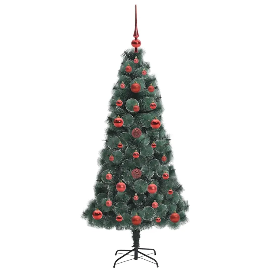 Arbre de Noël artificiel pré-éclairé avec ensemble de boules - 4