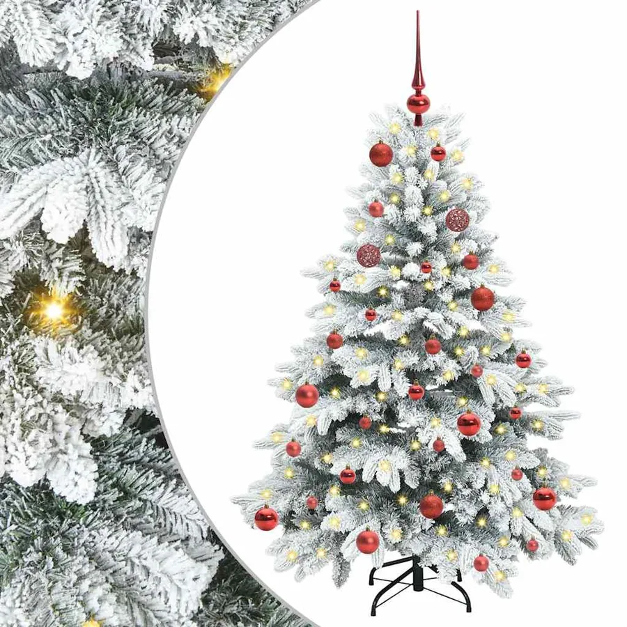 Sapin de Noël artificiel avec 150 LED Blanc 150 cm PE et PVC - 2