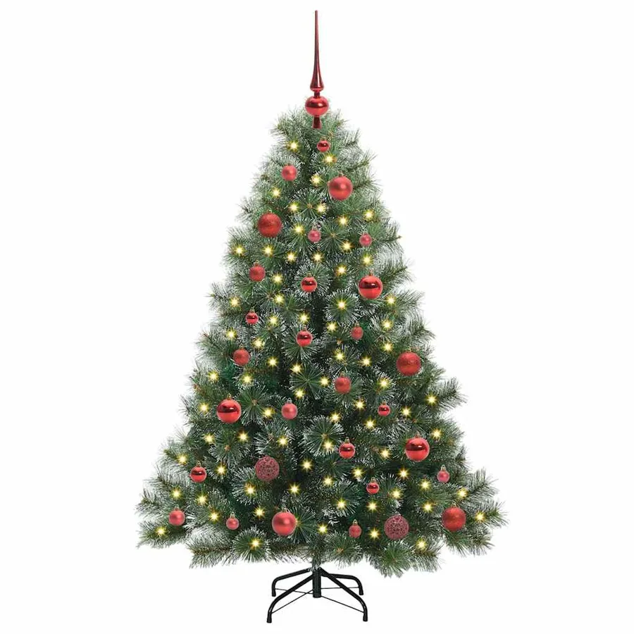 Sapin de Noël artificiel avec 150 LED Vert 150 cm PE et PVC - 3