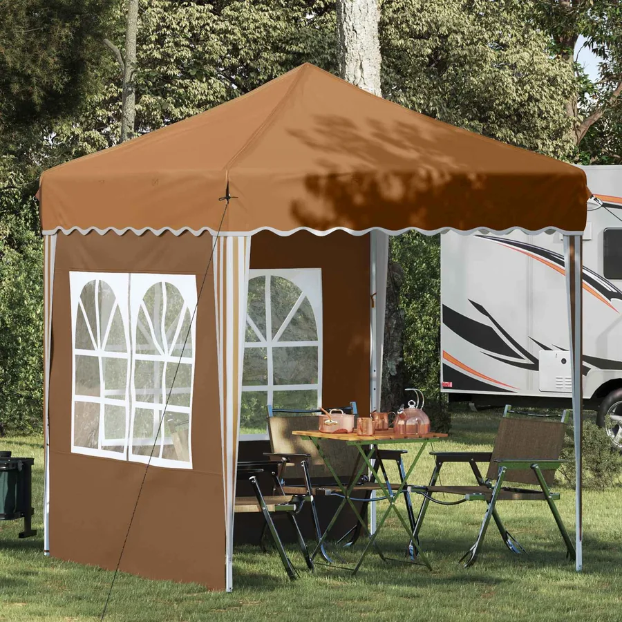 Tente de fête pop-up 195 x 195 x 245 cm Beige Tissu Oxford