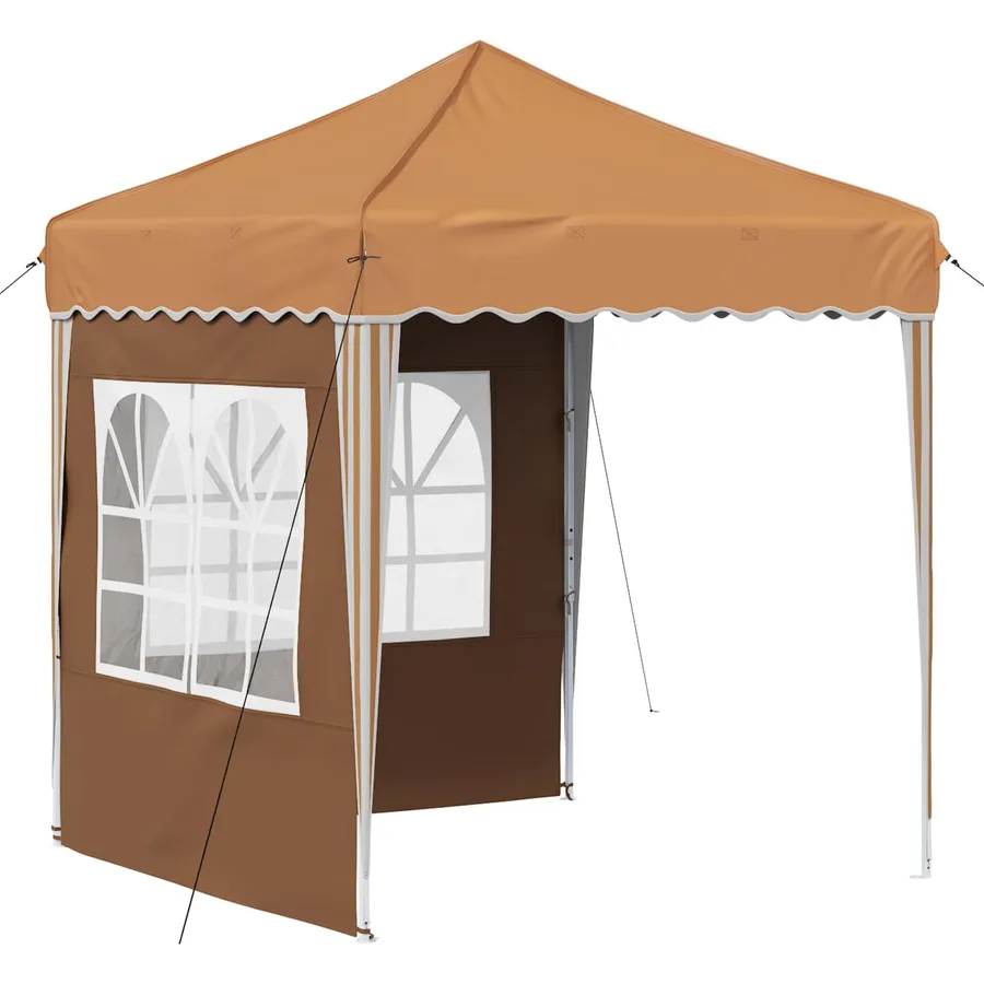 Tente de fête pop-up 195 x 195 x 245 cm Beige Tissu Oxford - 2
